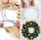 20 Pack 10 Inch Metal Wreath Frame, Dark Green Metal Floral Wreath Frame, Wire Wreath Rings for Christmas, New Year, Thanksgiving Day, Valentines, Wedding